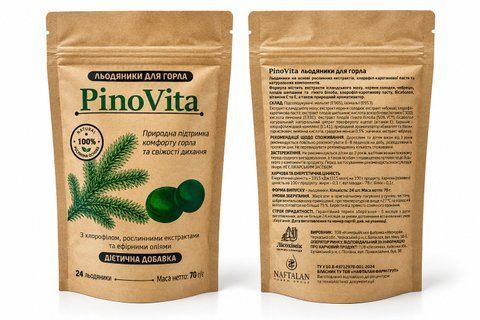 Льодяники PinoVita для горла 24шт. 7516607 фото